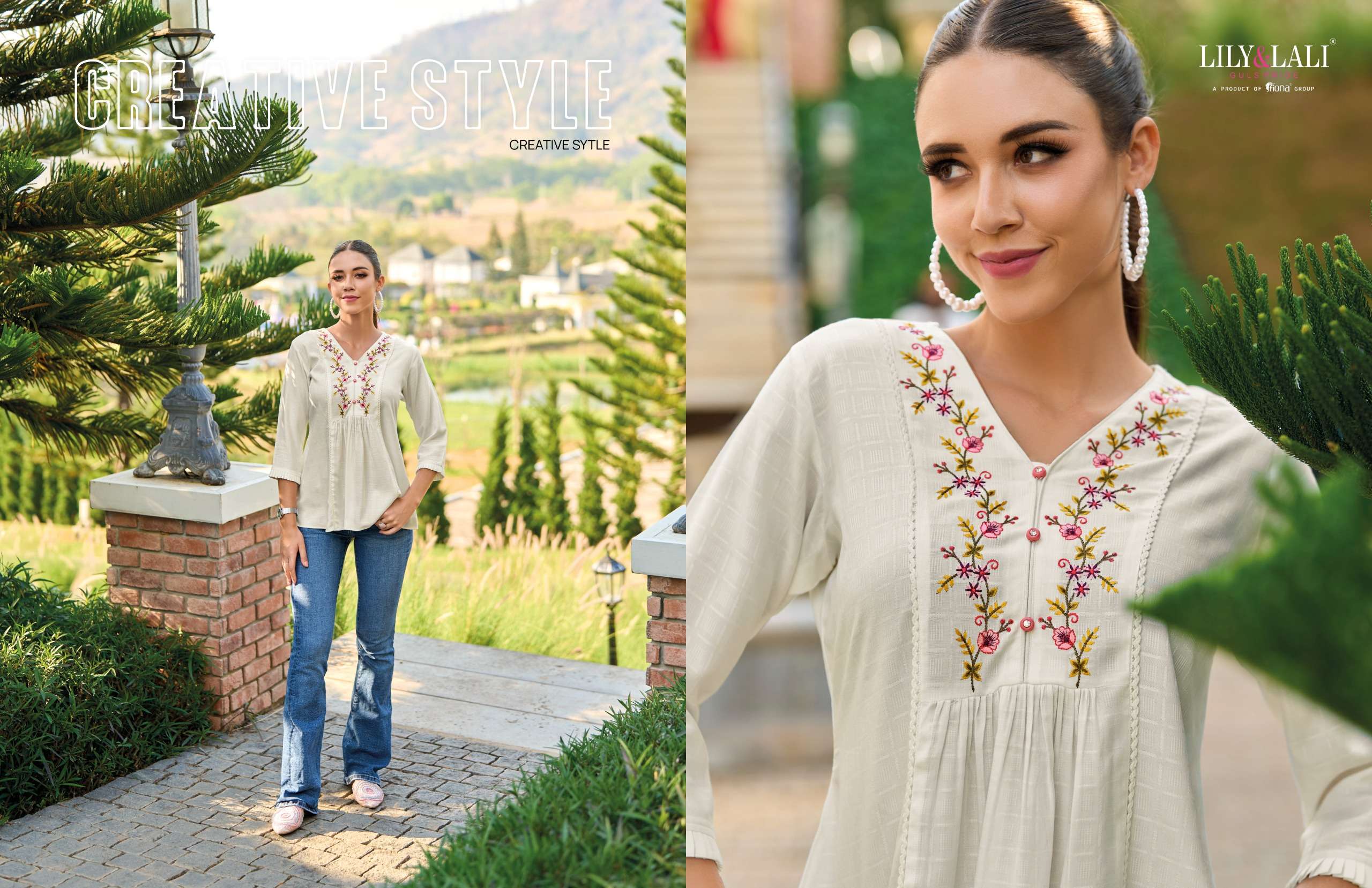 lily and lali melody 3 rayon decent look tops catalog