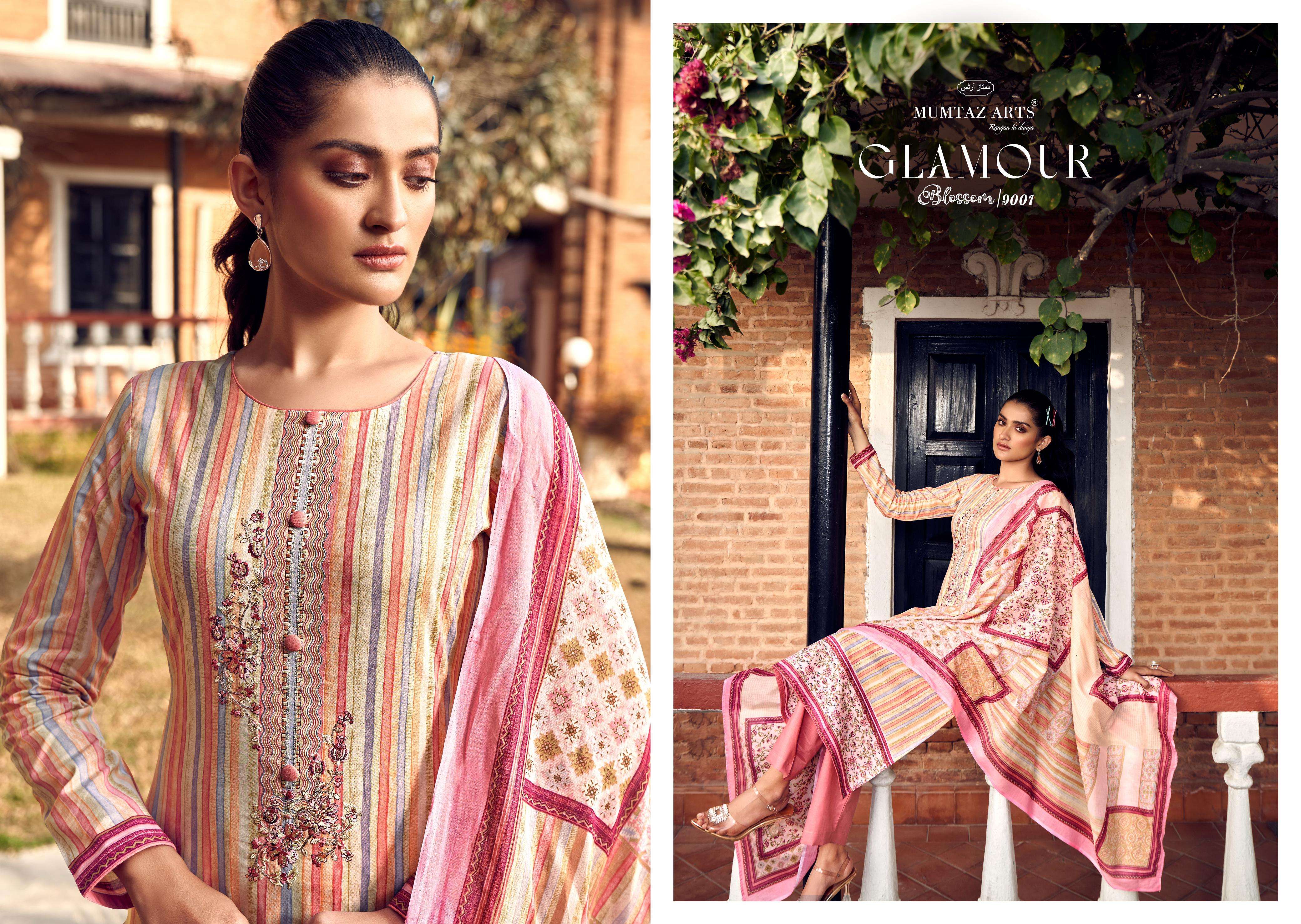 mumtaz art blossom karachi cotton regal look salwar suit catalog