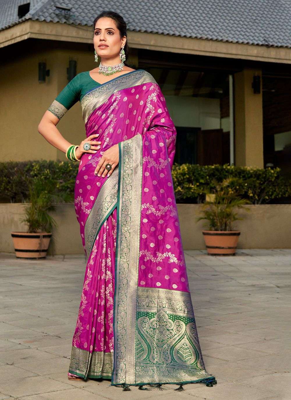sangam prints bunawat Priyans Silk banarsi silk beautiful look saree catalog