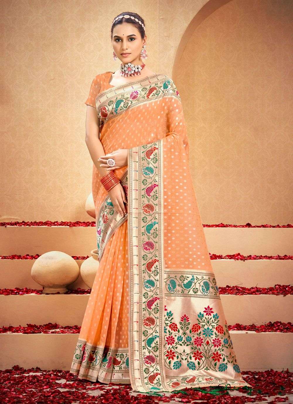 sangam prints bunawat shahi cotton beautiful look saree catalog