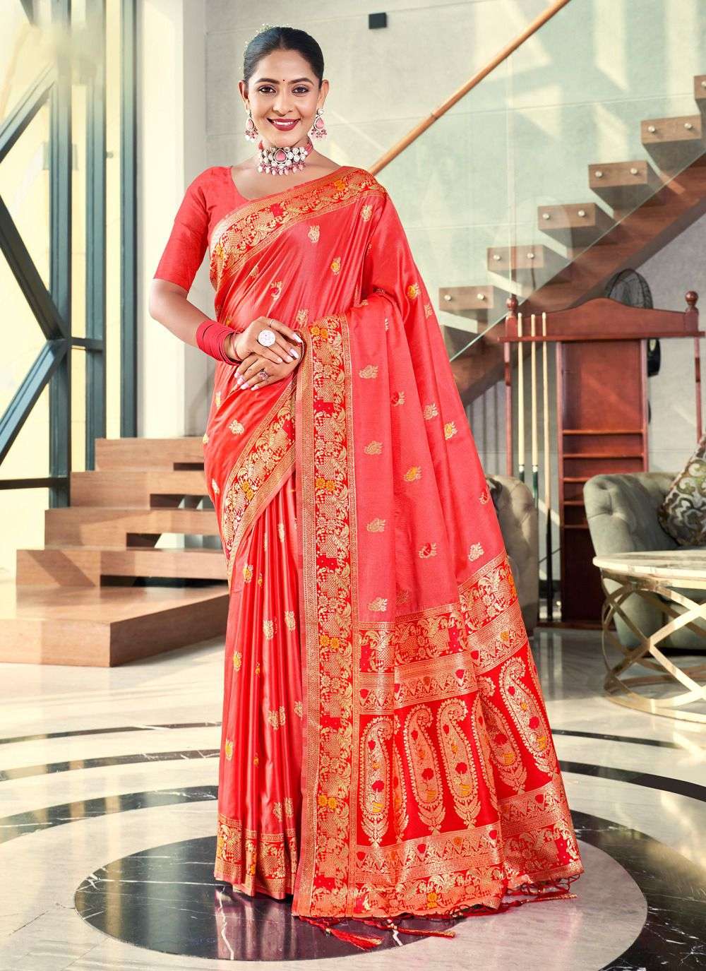 sangam prints bunawat varsha silk vol 6 silk beautiful look saree catalog