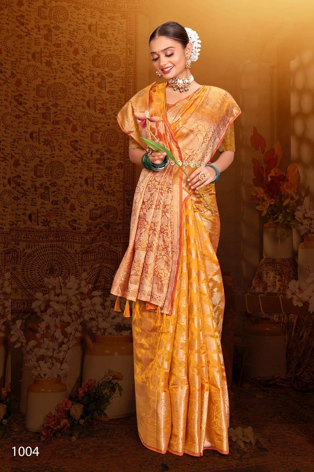 saroj saree monika vol 11 organza attractive look saree catalog