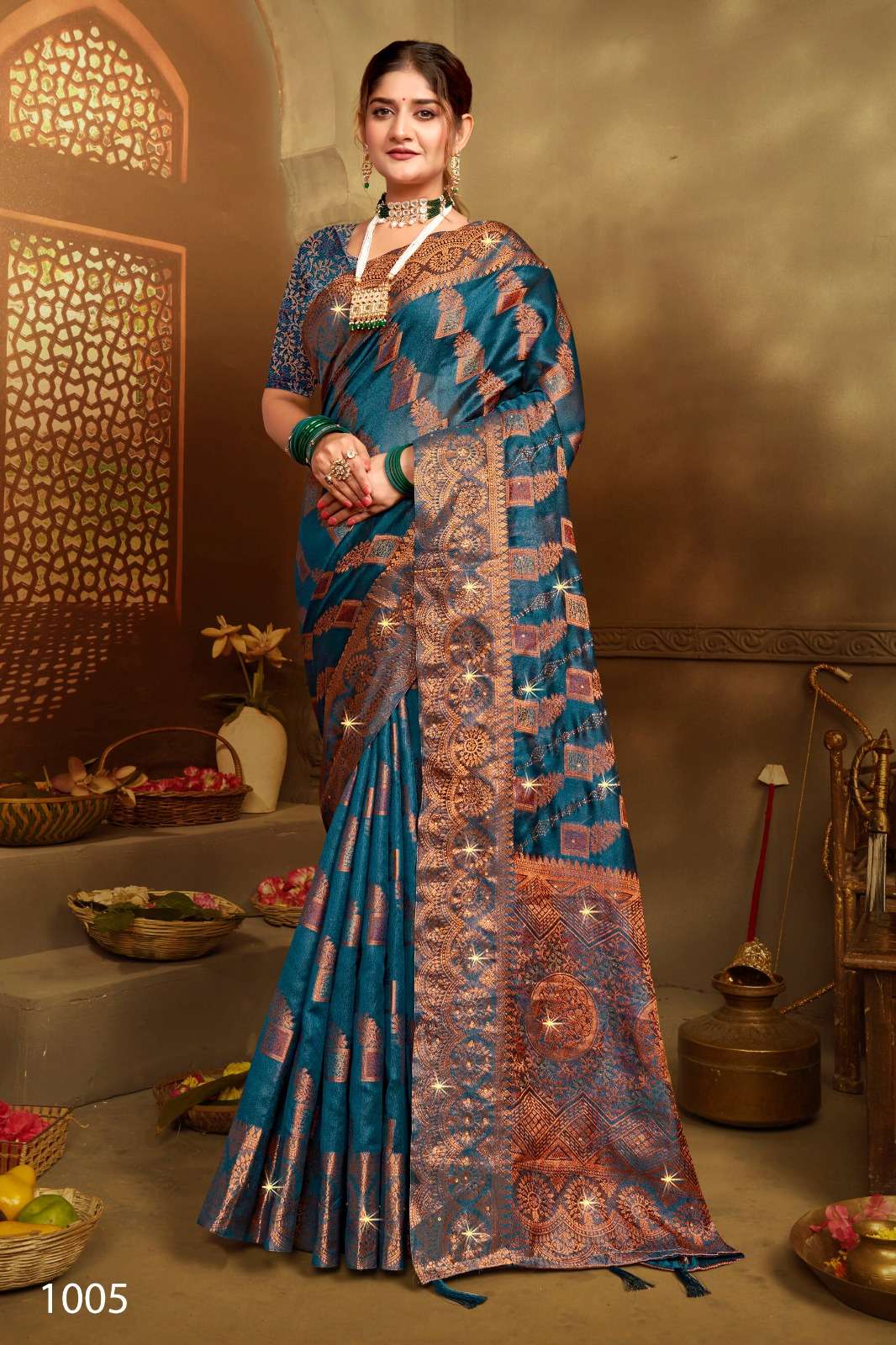 saroj saree noorani 2 soft khadi oraganza regal look saree catalog