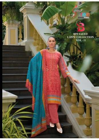 shree fabs bin seed lawn collection vol 11 cotton graceful look salwar suit catalog
