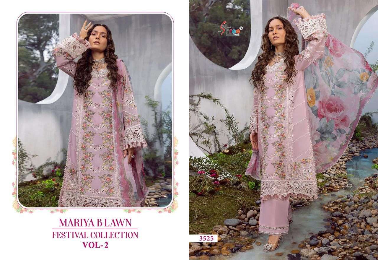 shree fabs mariya b lawn festival collection vol 2 lawn cotton decent look salwar suit with siffon dupatta catalog