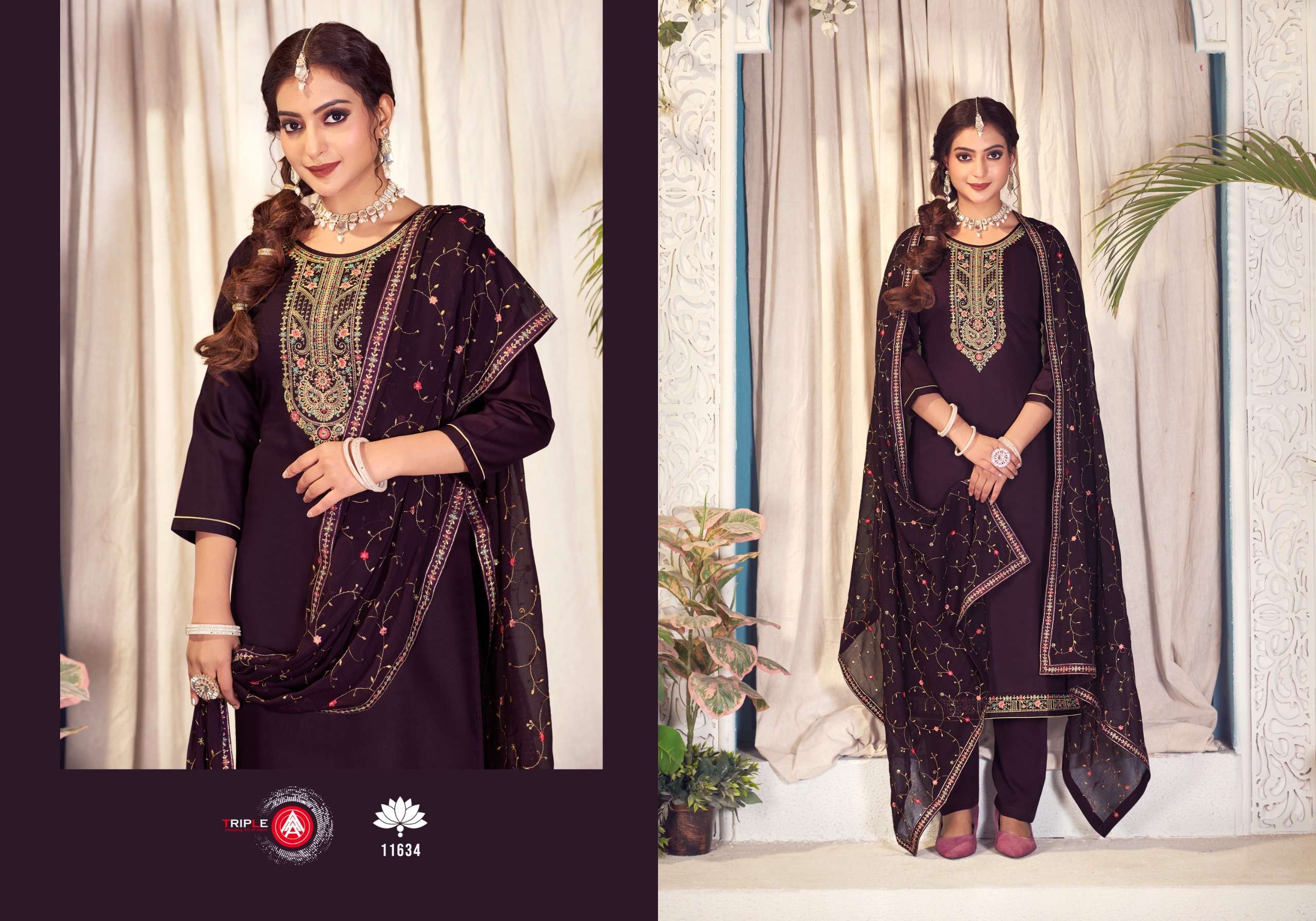 triple aaa keerat edition 6 jam silk innovative look salwar suit catalog