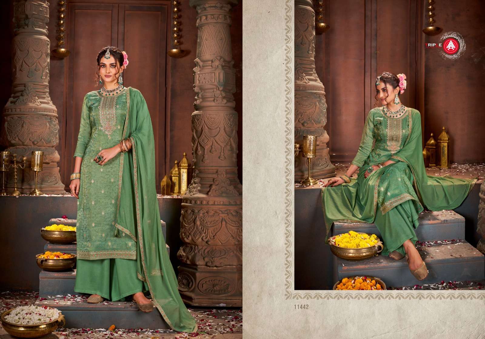 triple aaa kethi simar jequard innovative look salwar suit catalog