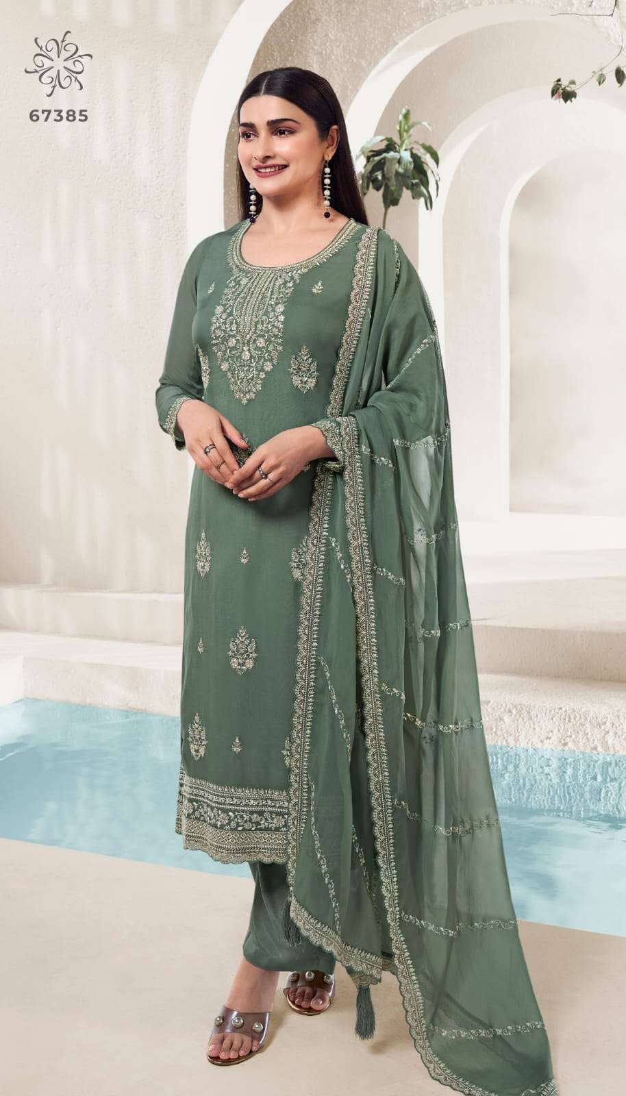vinay fashion kuleesh chakori organza decent look salwar suit catalog