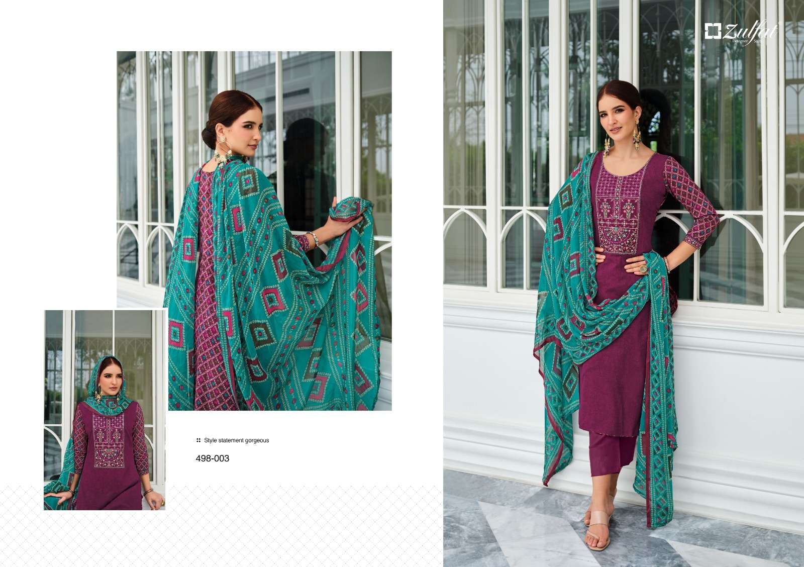 zulfat designer suits jashn viscose exclusive print salwar suit catalog