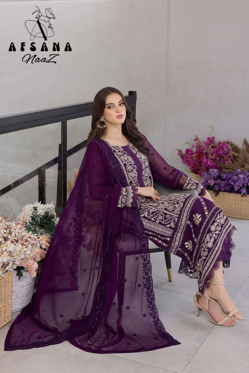afsana naaz vichitra graceful look top bottom with dupatta size set
