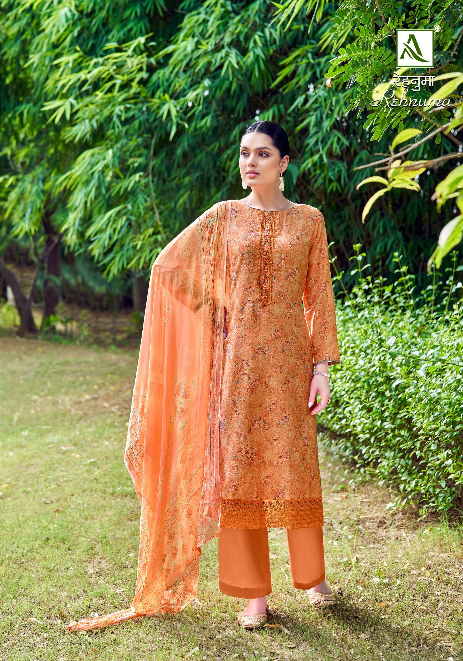 alok suit rehnuma musline exclusive print salwar suit catalog