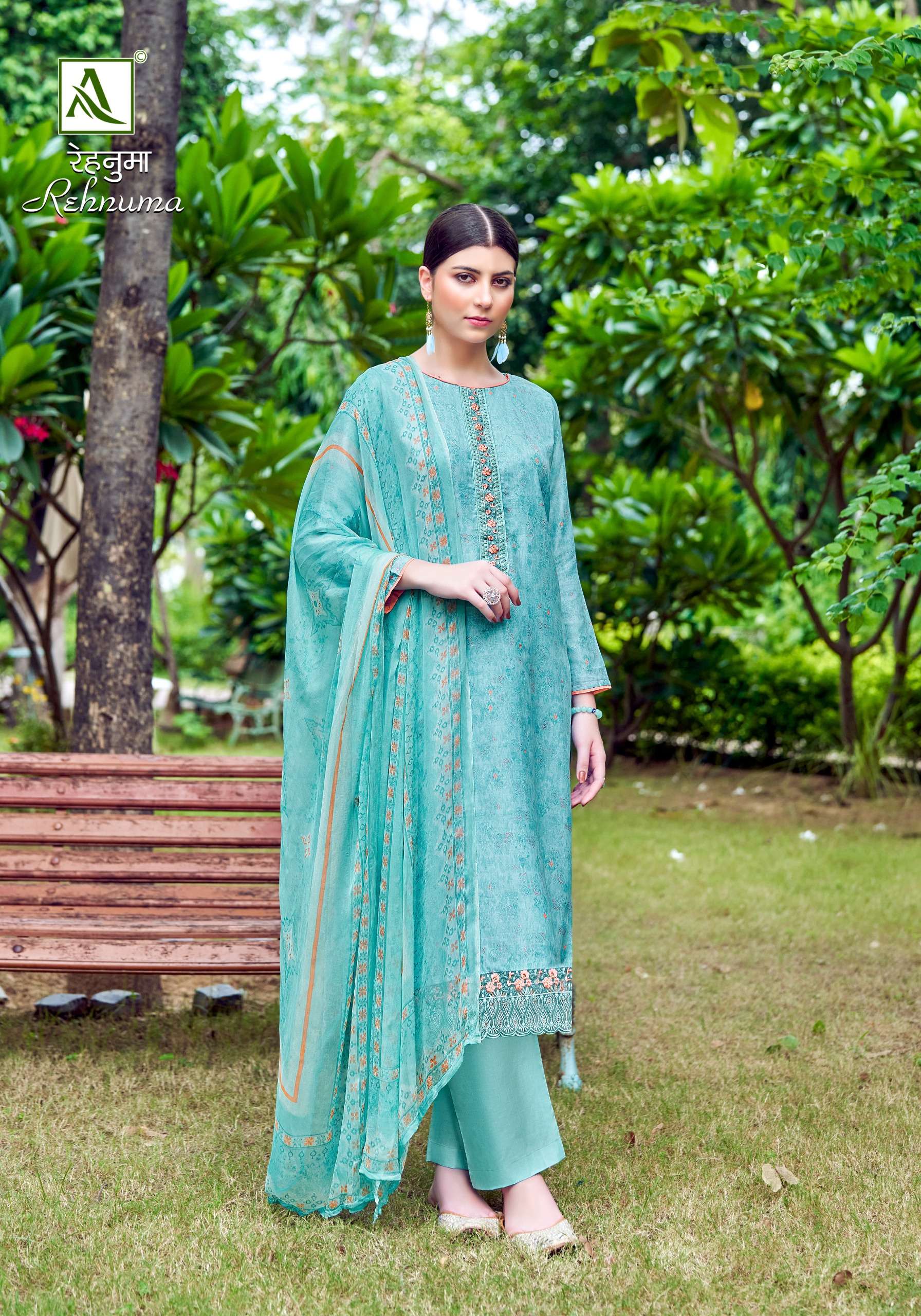 alok suit rehnuma musline exclusive print salwar suit catalog