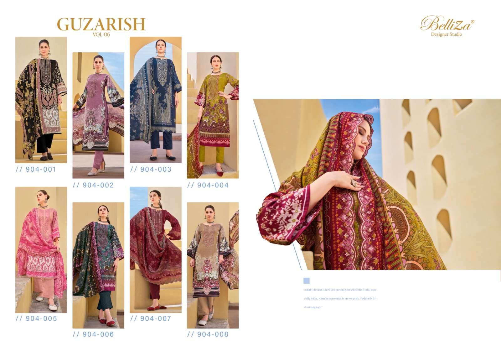 belliza designer studio guzarish vol 6 cotton catchy look salwar suit catalog