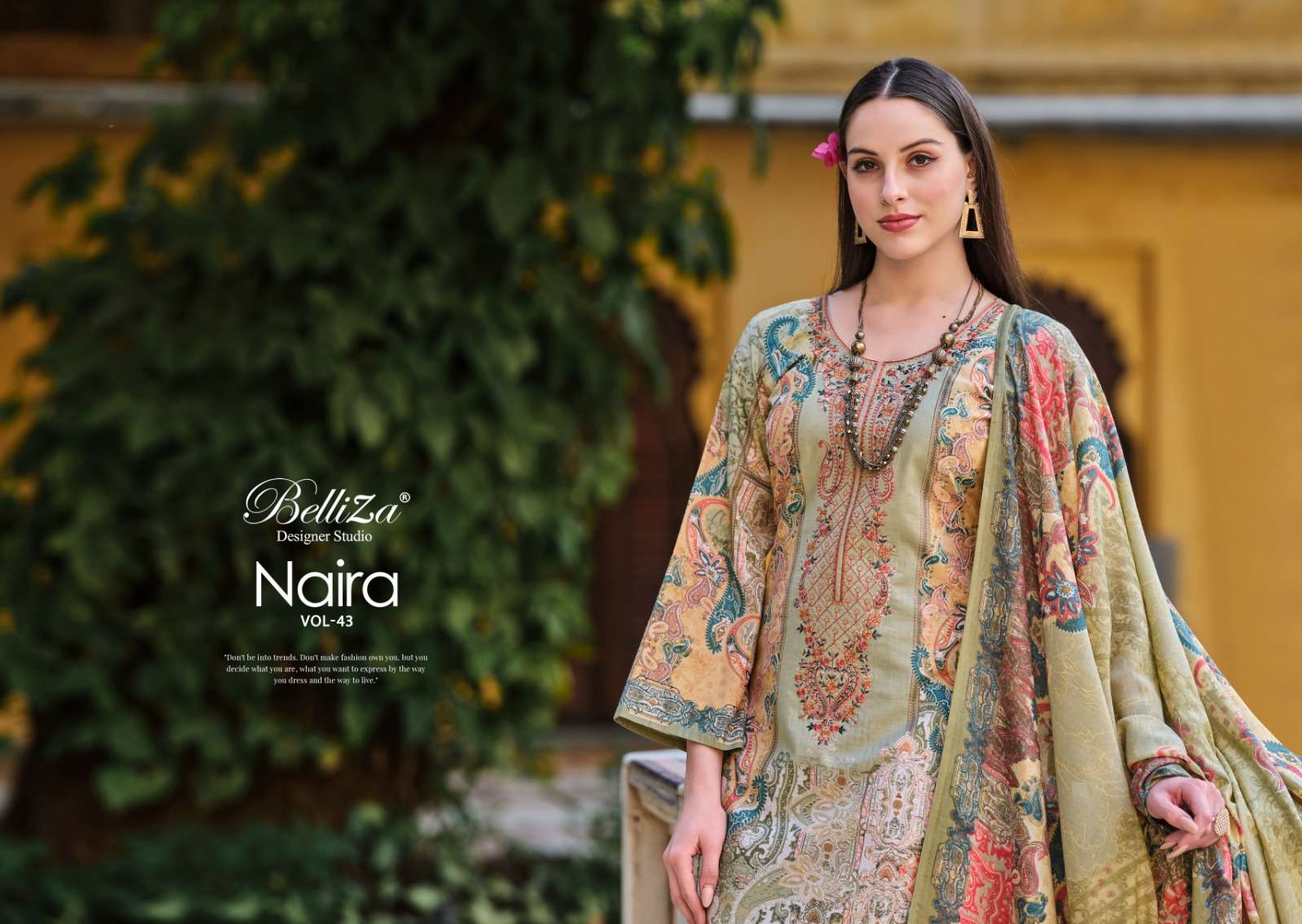 belliza designer studio naira vol 43 cotton elegant salwar suit catalog