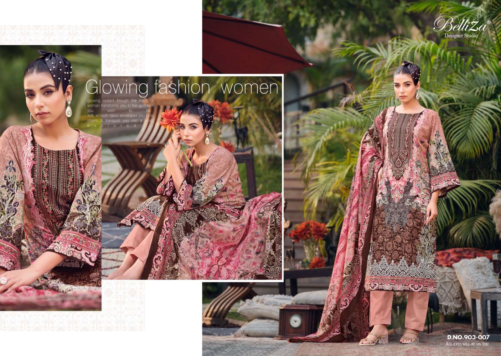 belliza designer studio naira vol 45 cotton catchy look salwar suit catalog