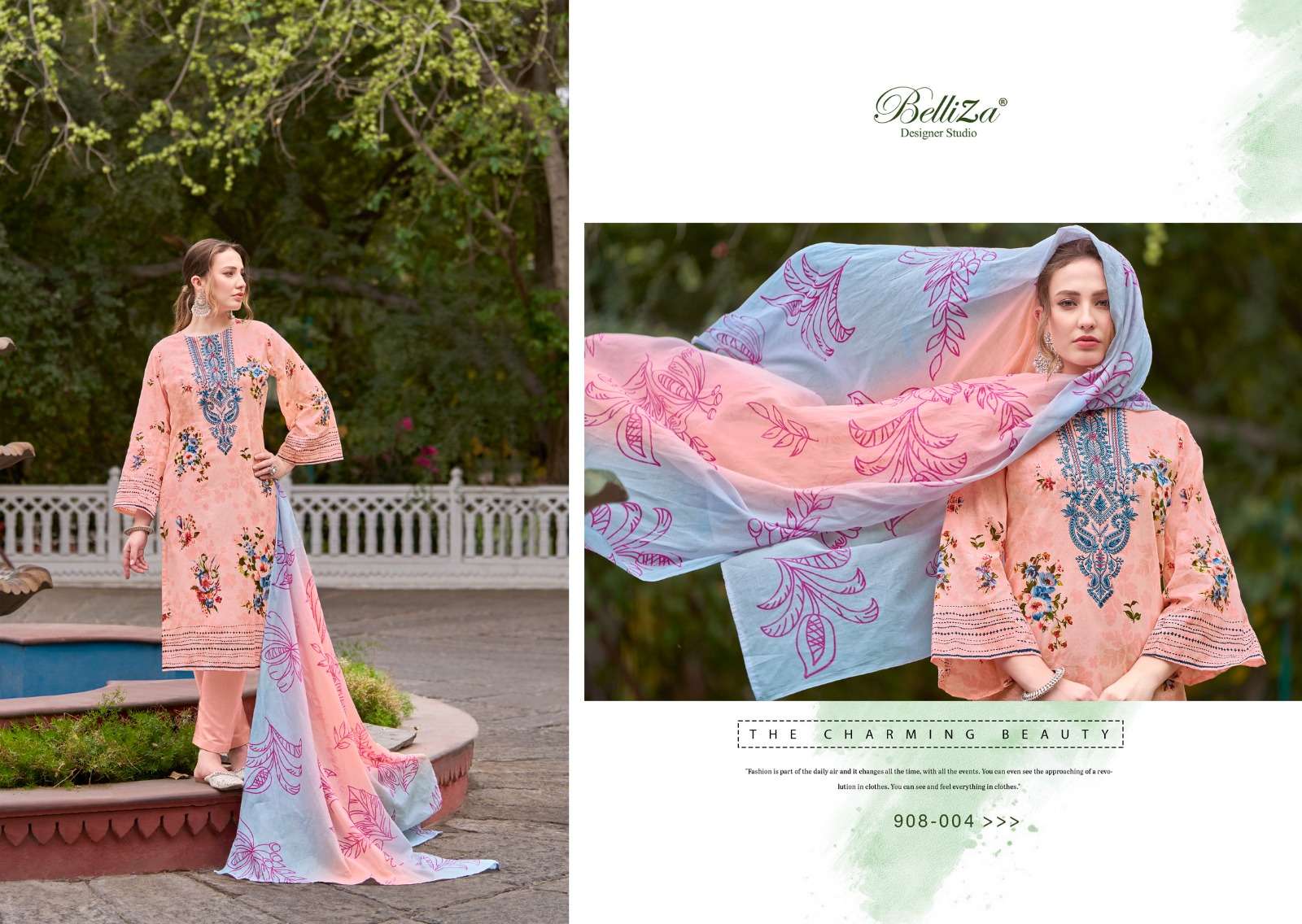 belliza designer studio naira vol 48 cotton catchy look salwar suit catalog