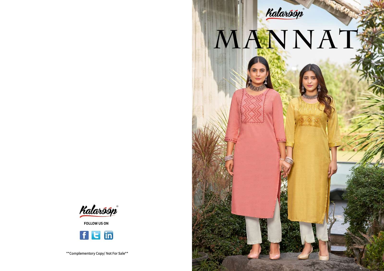 kalaroop Mannat heavy reyon exclusive look kurti catalog