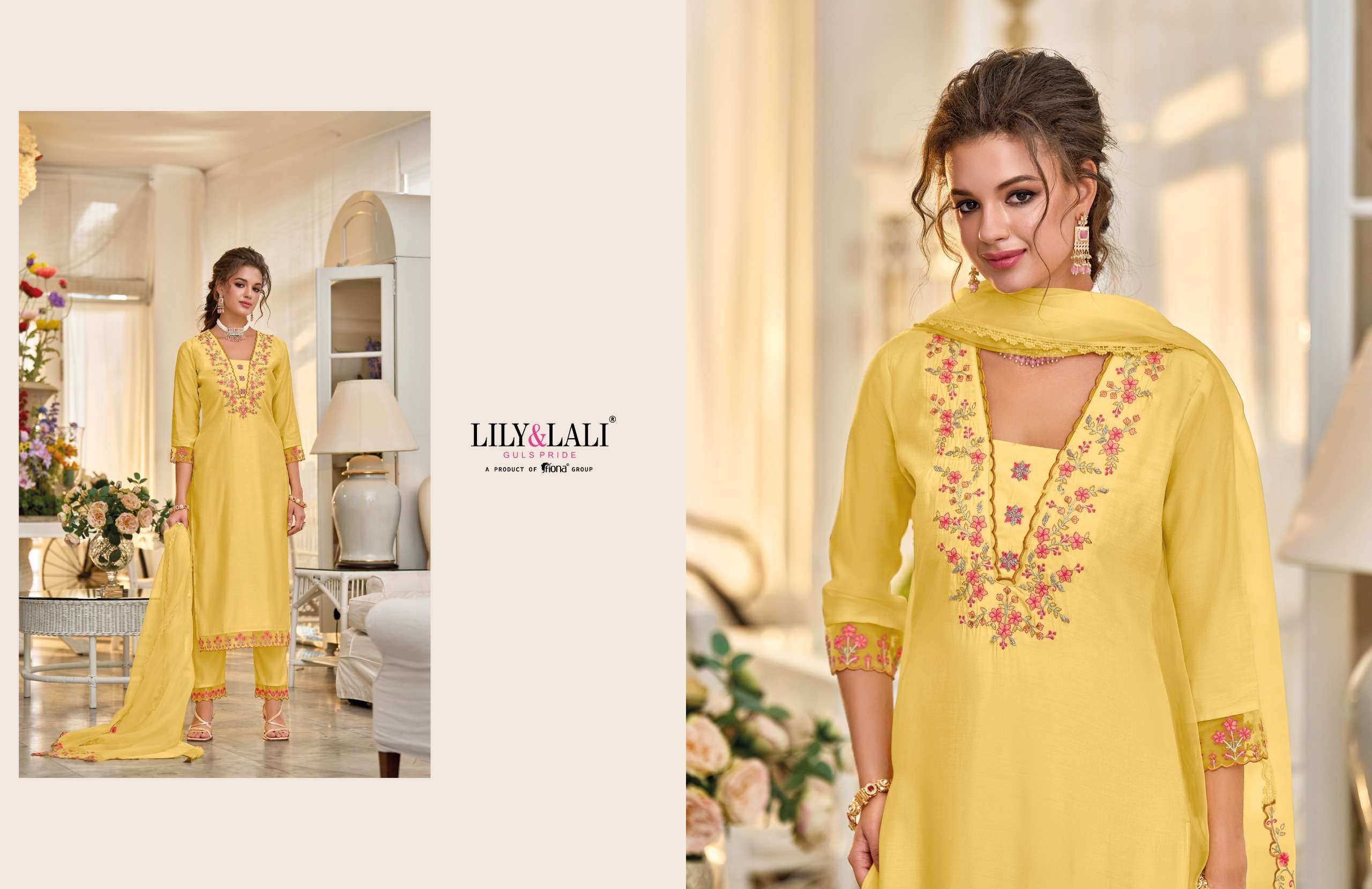 lily and lali melange  milan silk new and modern look top bottom with dupatta catalog