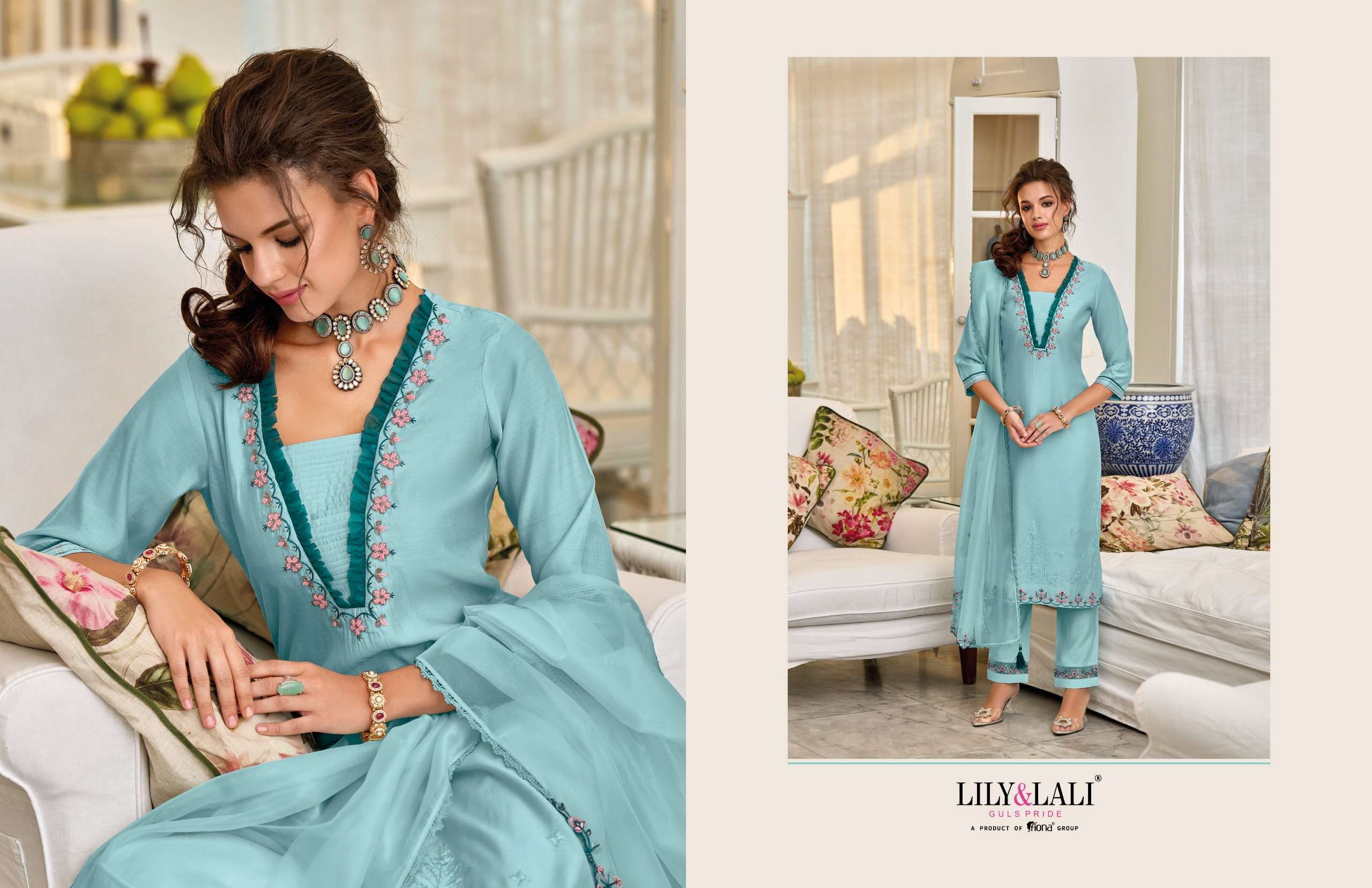 lily and lali melange  milan silk new and modern look top bottom with dupatta catalog