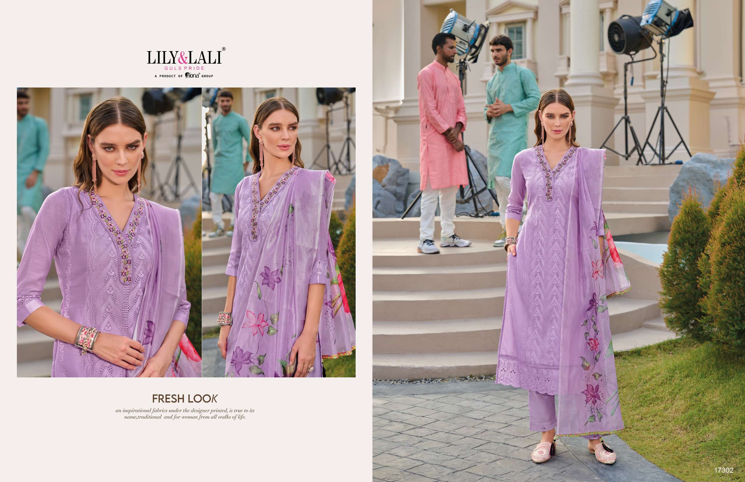 lily and lali rozan schiffli orgenza viscose innovative look kurti bottom with  dupatta catalog