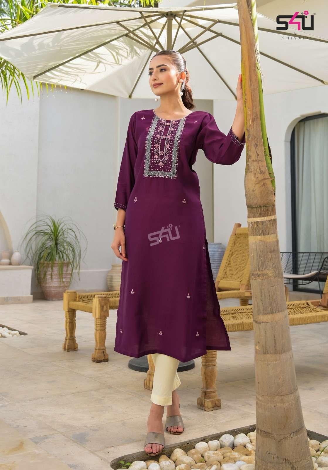 s4u glamour roman silk new and modern look kurti catalog