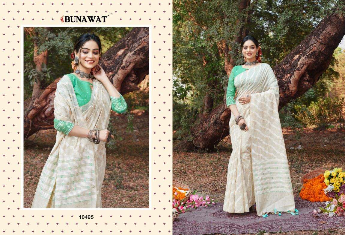sangam prints bunawat cotton jari exclusive look saree catalog