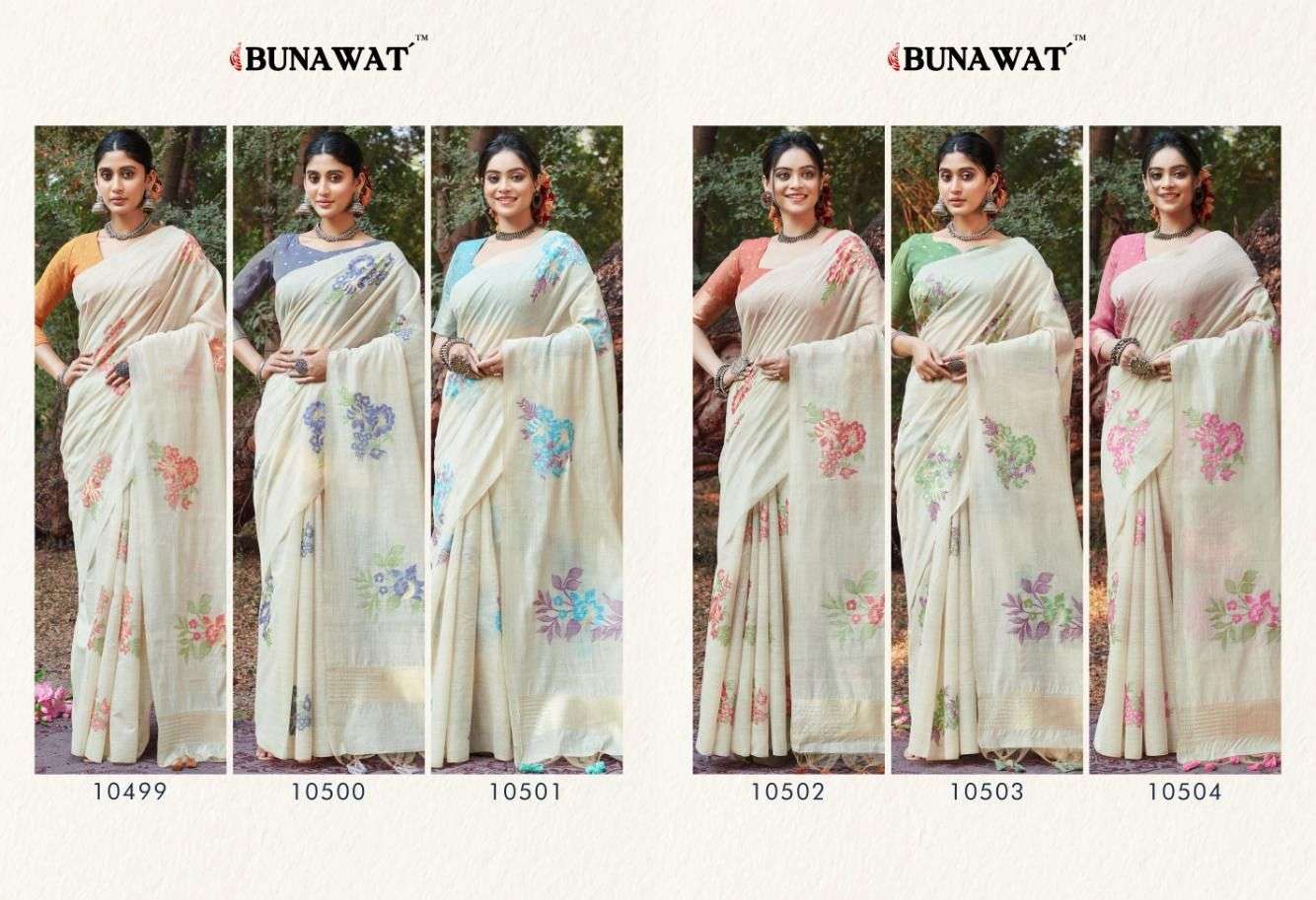 sangam prints bunawat konrk cotton cotton exclusive look saree catalog