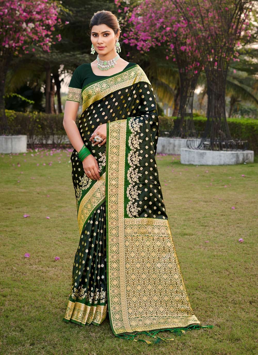 sangam prints Shiv Kamini satansatin silk attrective look saree catalog