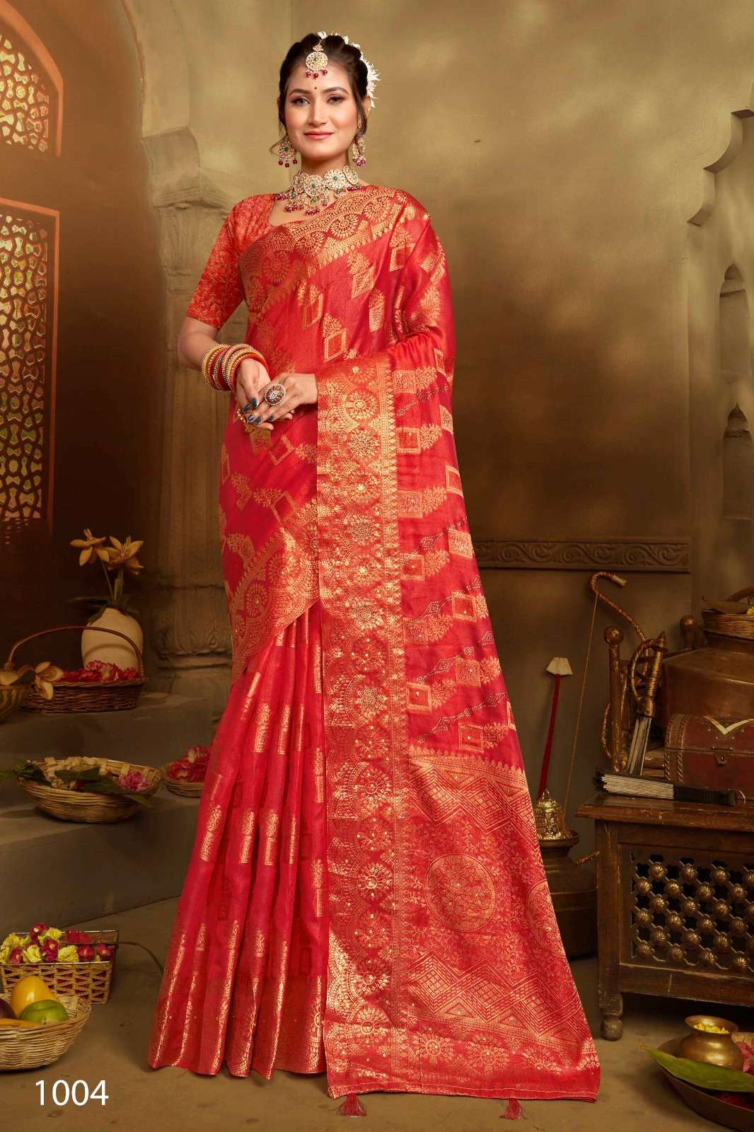saroj gautami soft  khadi organza regal look saree catalog