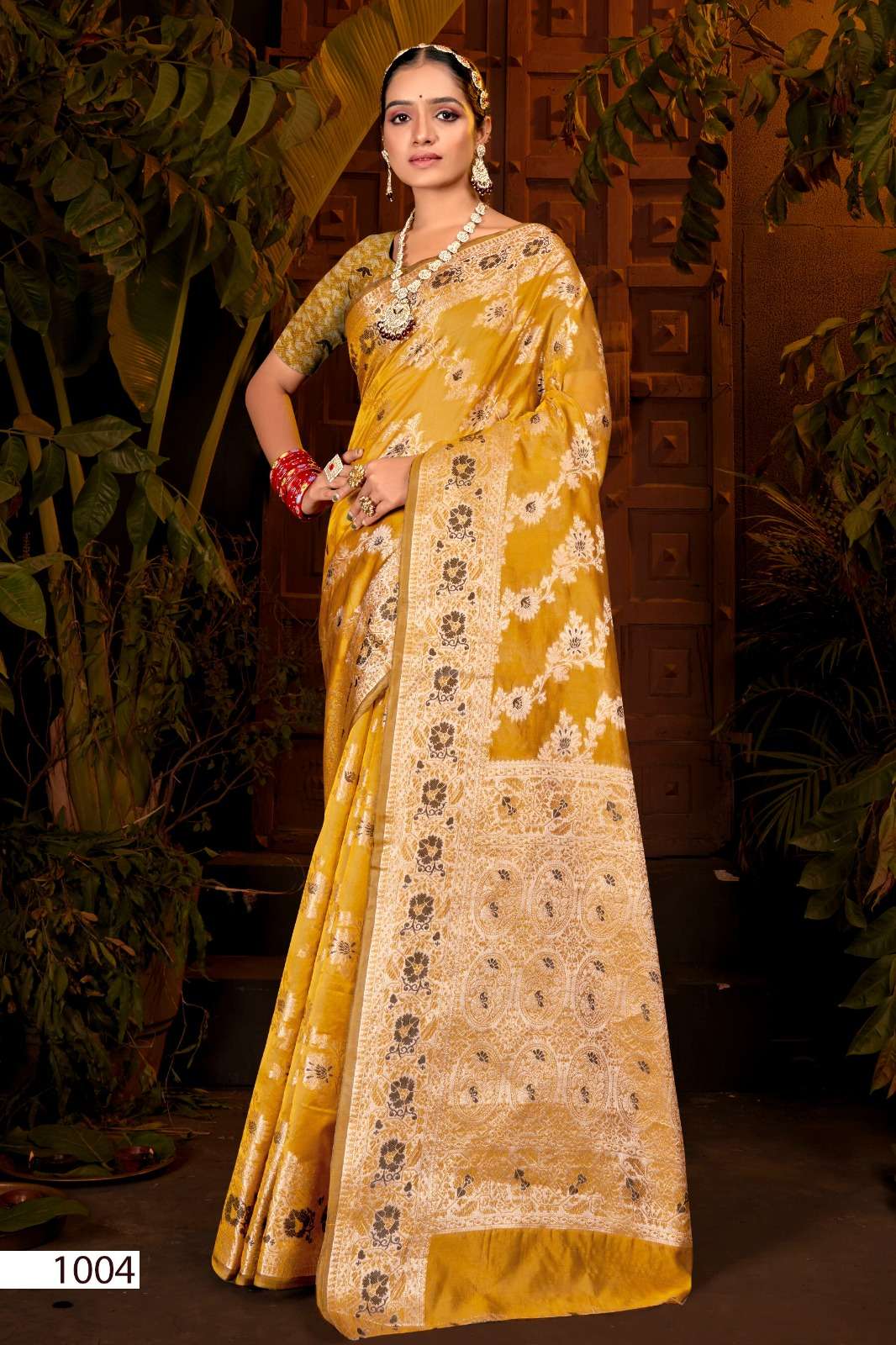 saroj haar shringar vol 6 organza silk heavy look saree catalog