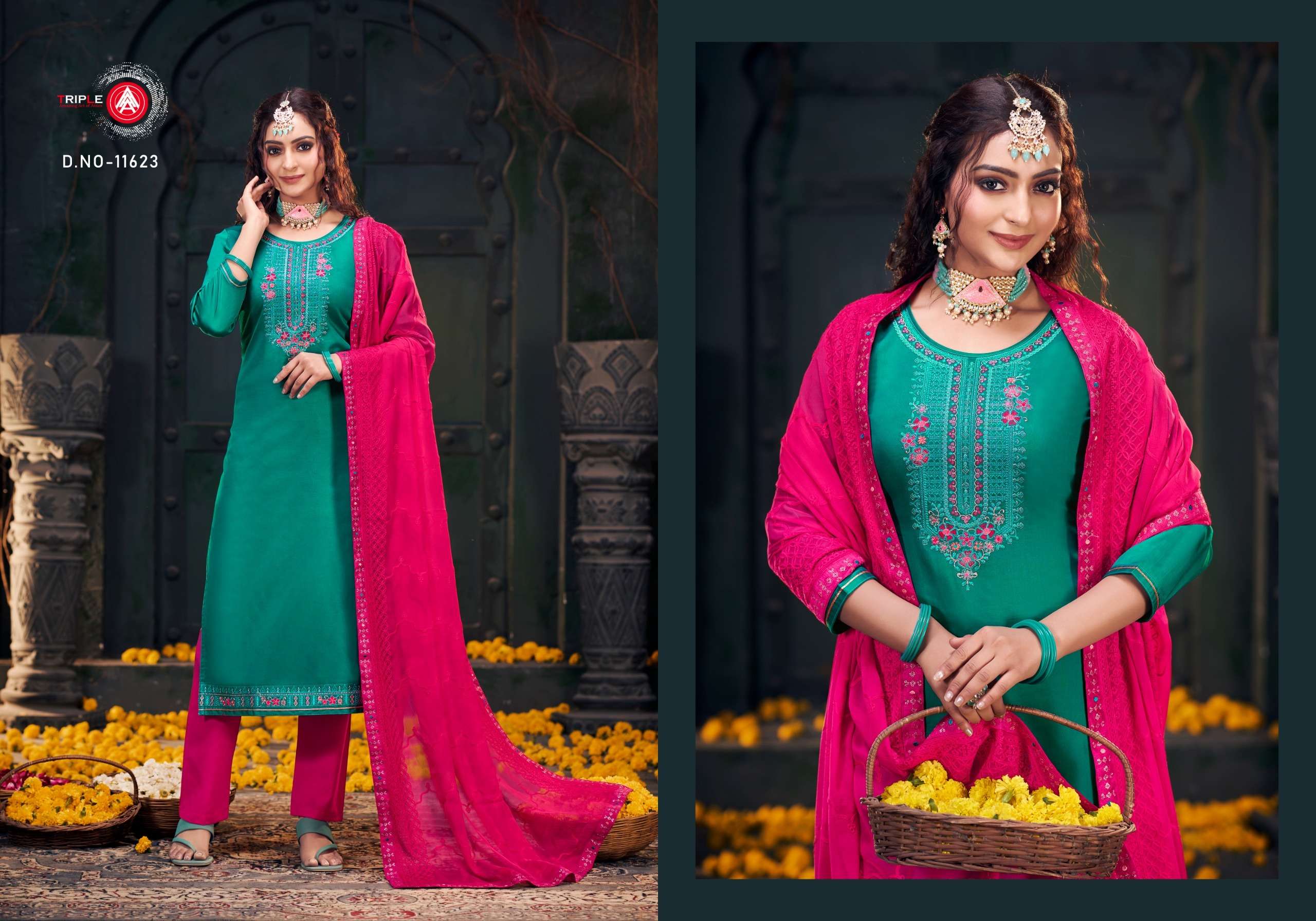 triple aaa noopur vol 2 pure jam cotton exclusive look salwar suit catalog
