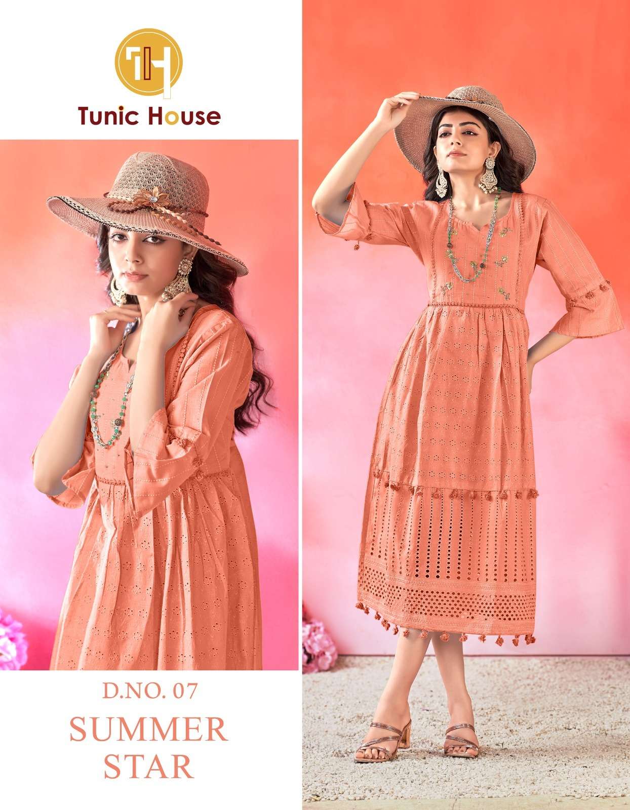 tunic house summer star cotton elegant size set