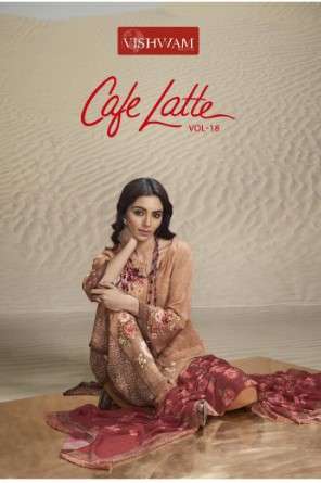 Vishwam fabrics cafe latte 18 butter crape innovative look salwar suit catalog
