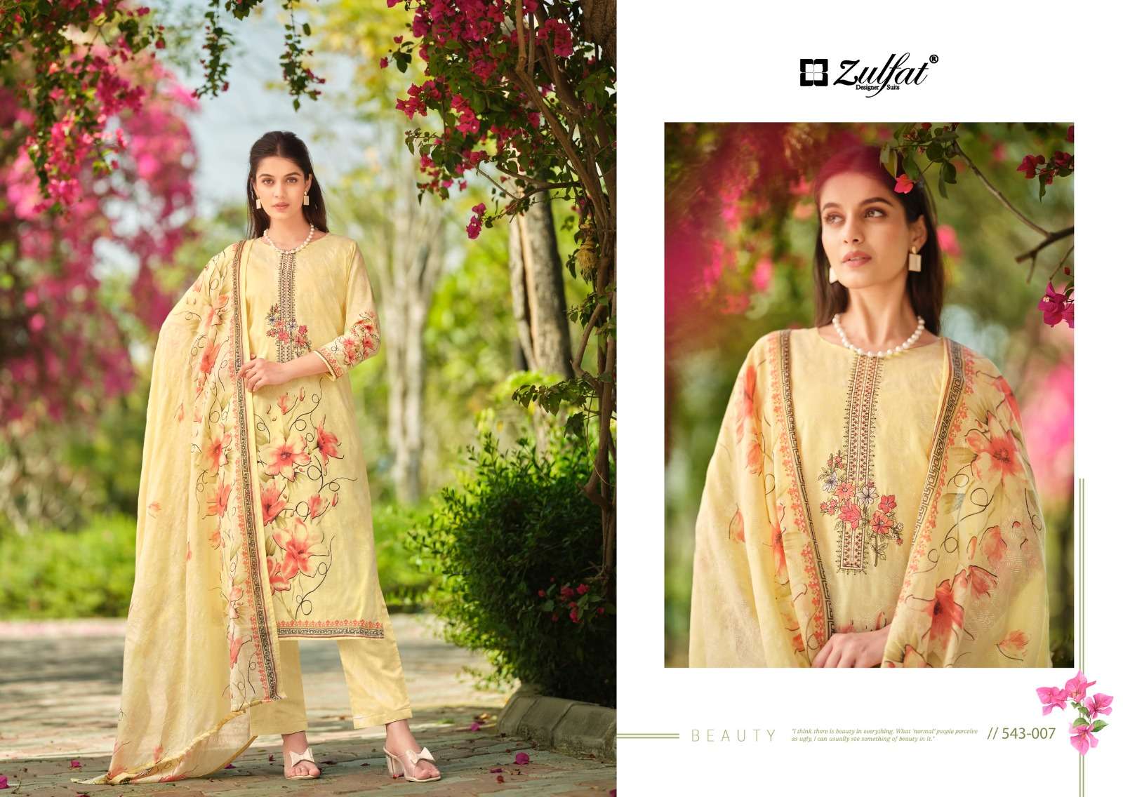 zulfat designer suits  cotton exclusive look salwar suit catalog