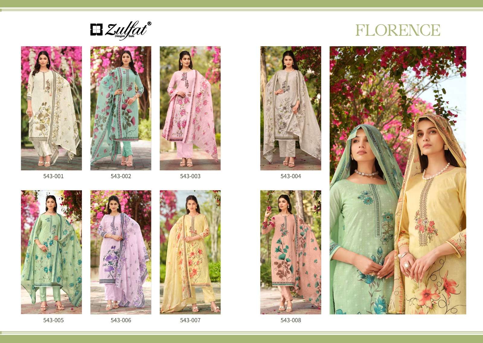 zulfat designer suits  cotton exclusive look salwar suit catalog