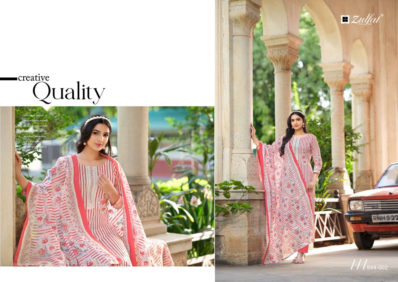 zulfat designer suits farhana vol 4 cotton exclusive look salwar suit catalog