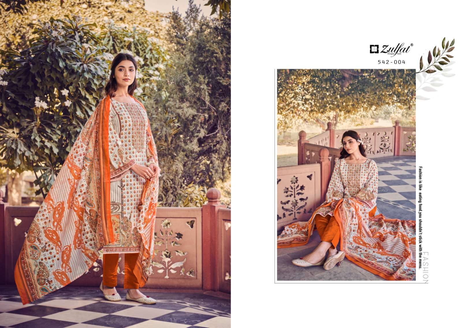 zulfat designer suits jannat cotton exclusive look salwar suit catalog