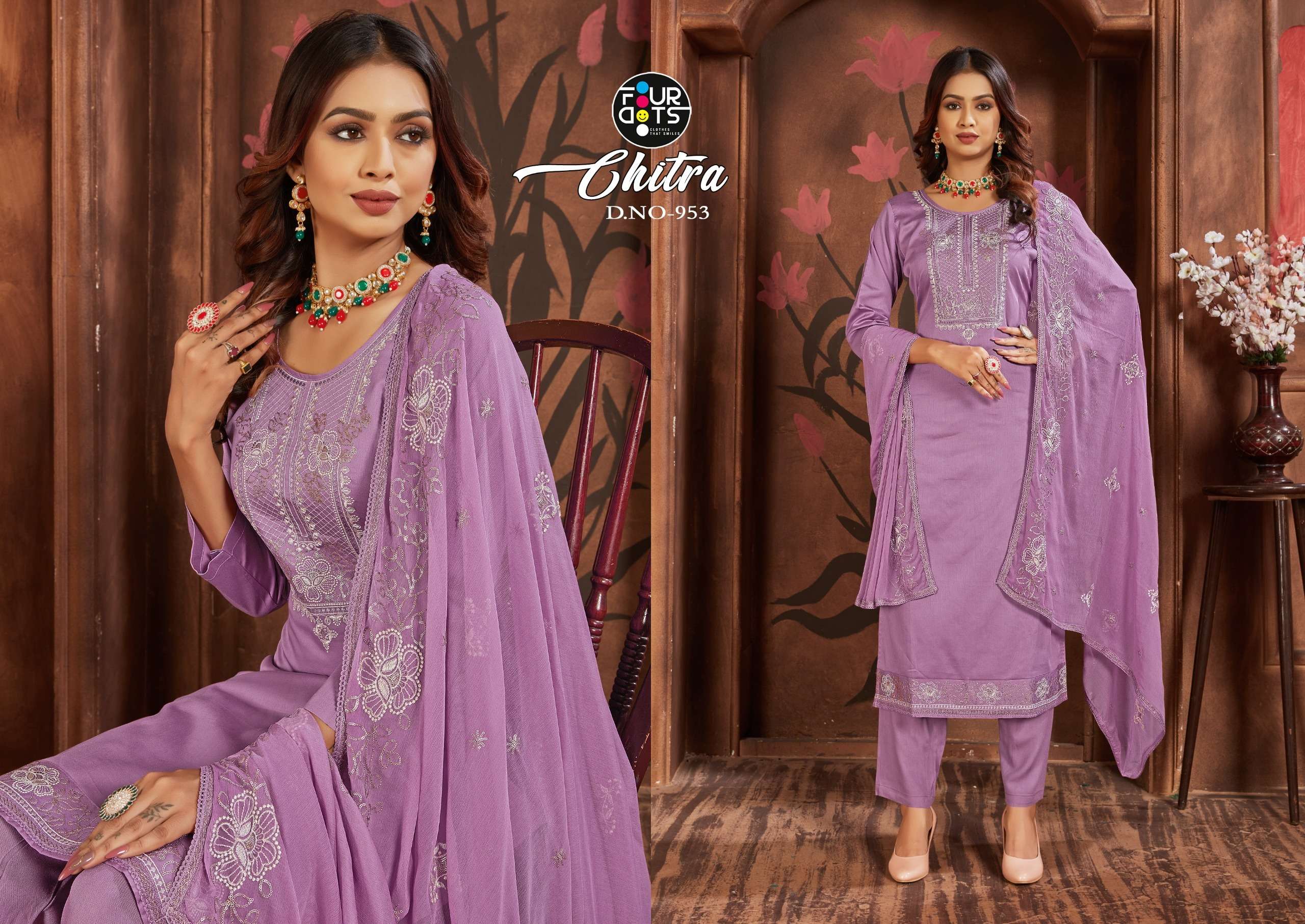 fourdots chitra jam silk elegant salwar suit catalog