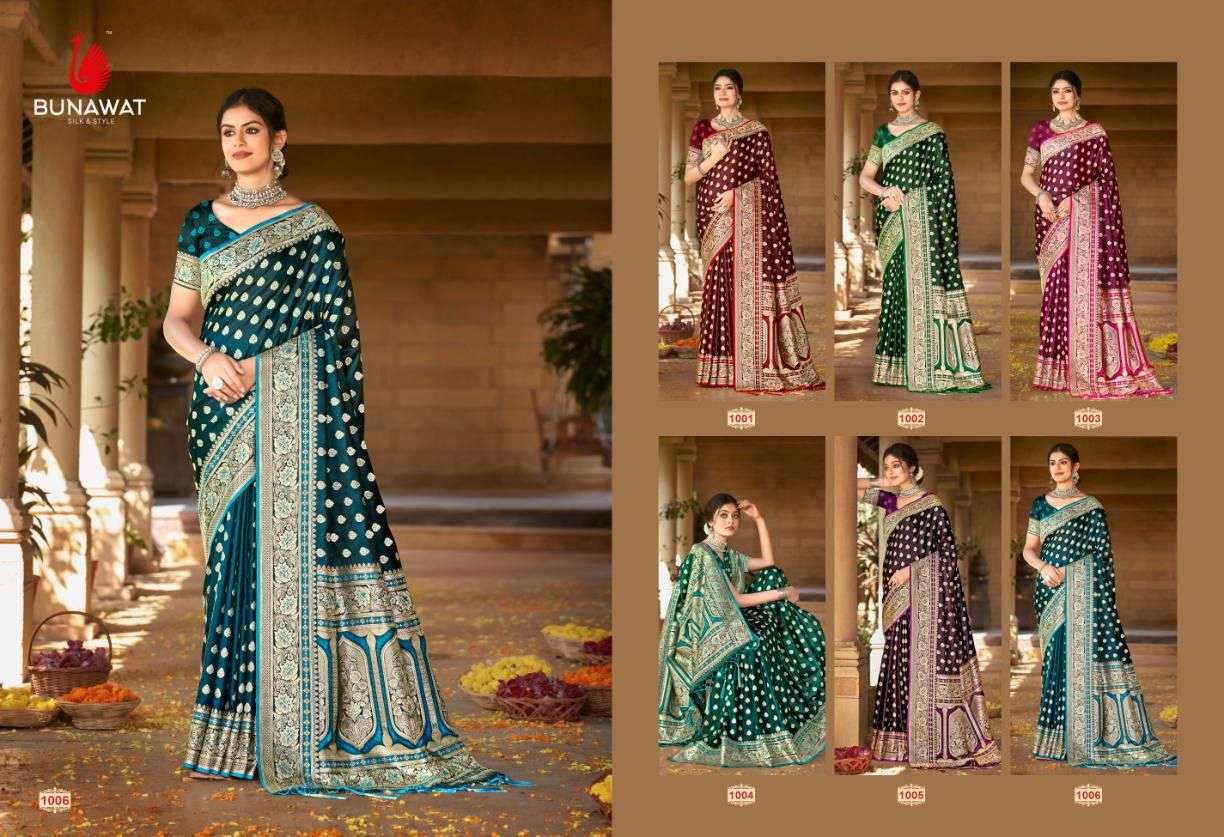 sangam prints bunawat akshat satin regal look saree catalog
