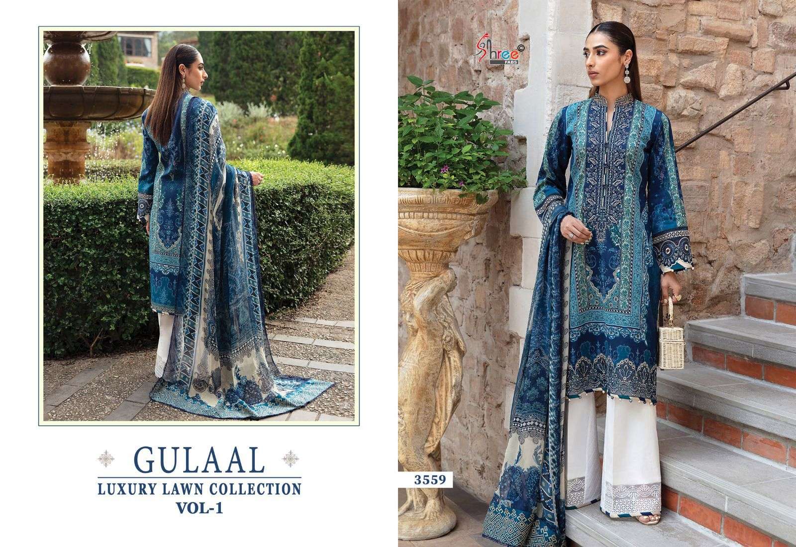 shree fabs gulaal luxury lawn collection vol 1 cotton exclusive print salwar suit with cotton dupatta  catalog